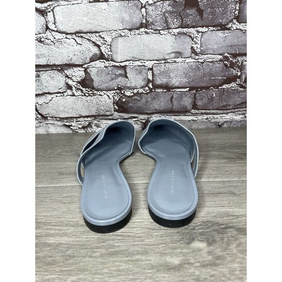 Charles Keith Blue Leather Pointed Toe Flats Mules Shoes Women Sz 38EU/7.5M US - Picture 5 of 16